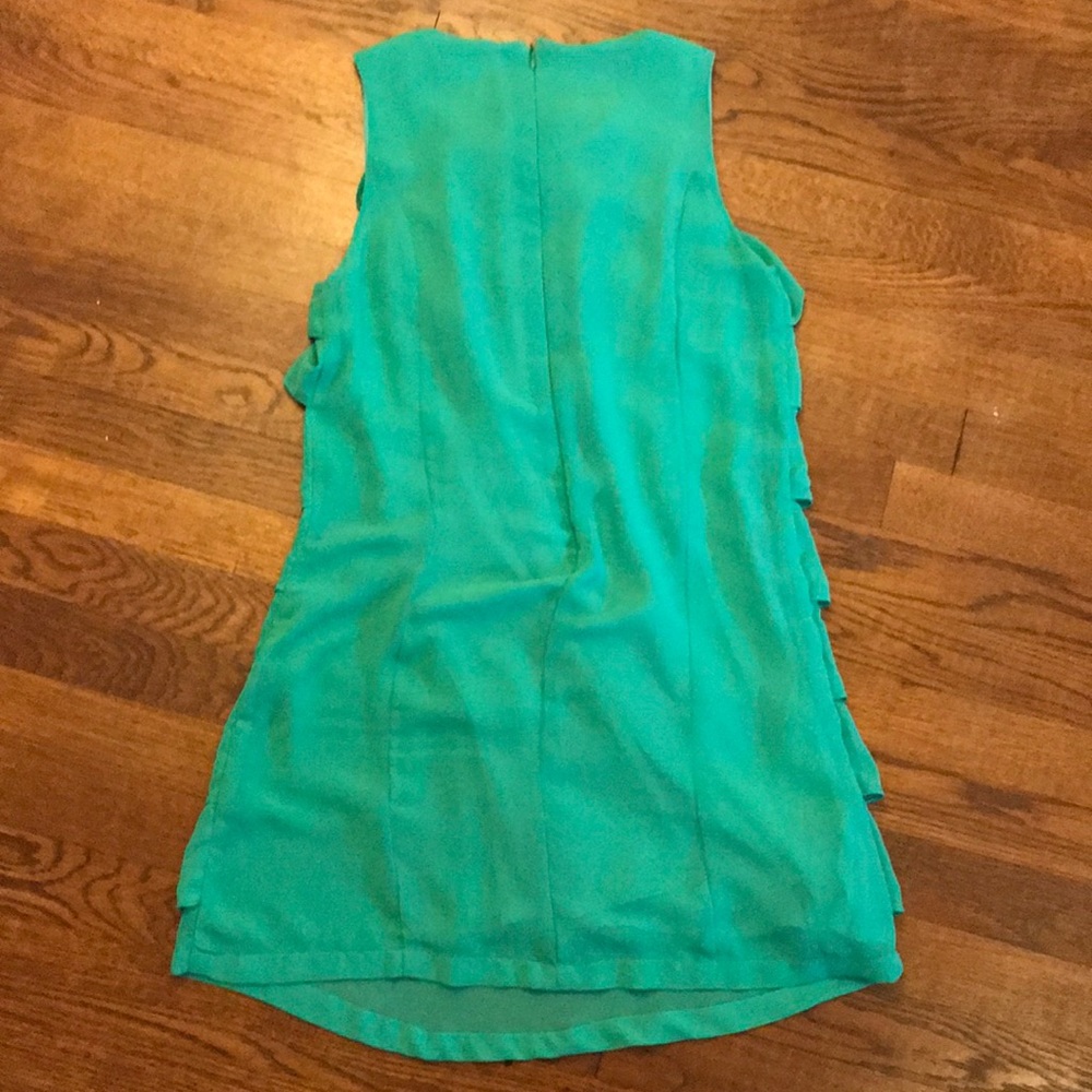 Adorable Ruffled Green Dress - Picture 2 of 3
